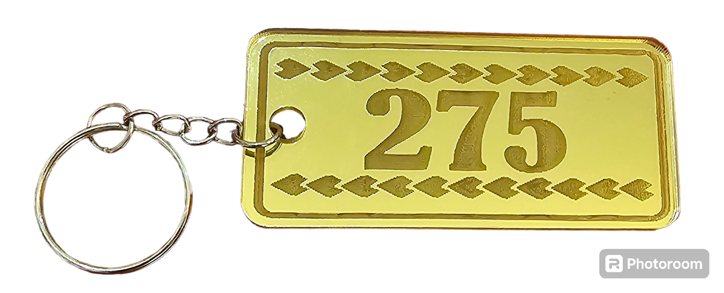 275 Gold Mirror Keychain