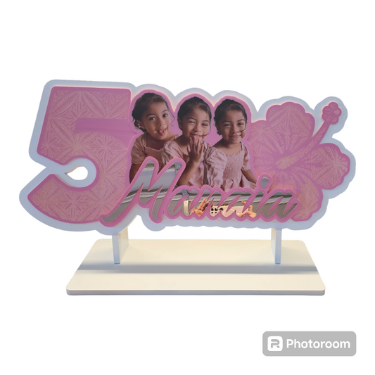 Kids Engraved Acrylic Key With Number