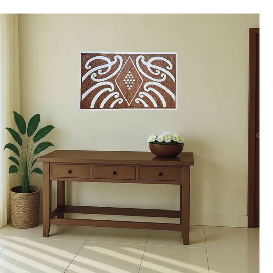 Maori Rectangular Detailed Koru Wall Art