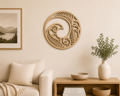 Kiwiana koru wall art