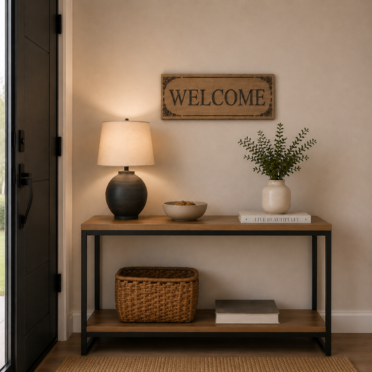 Welcome Greeting Plank