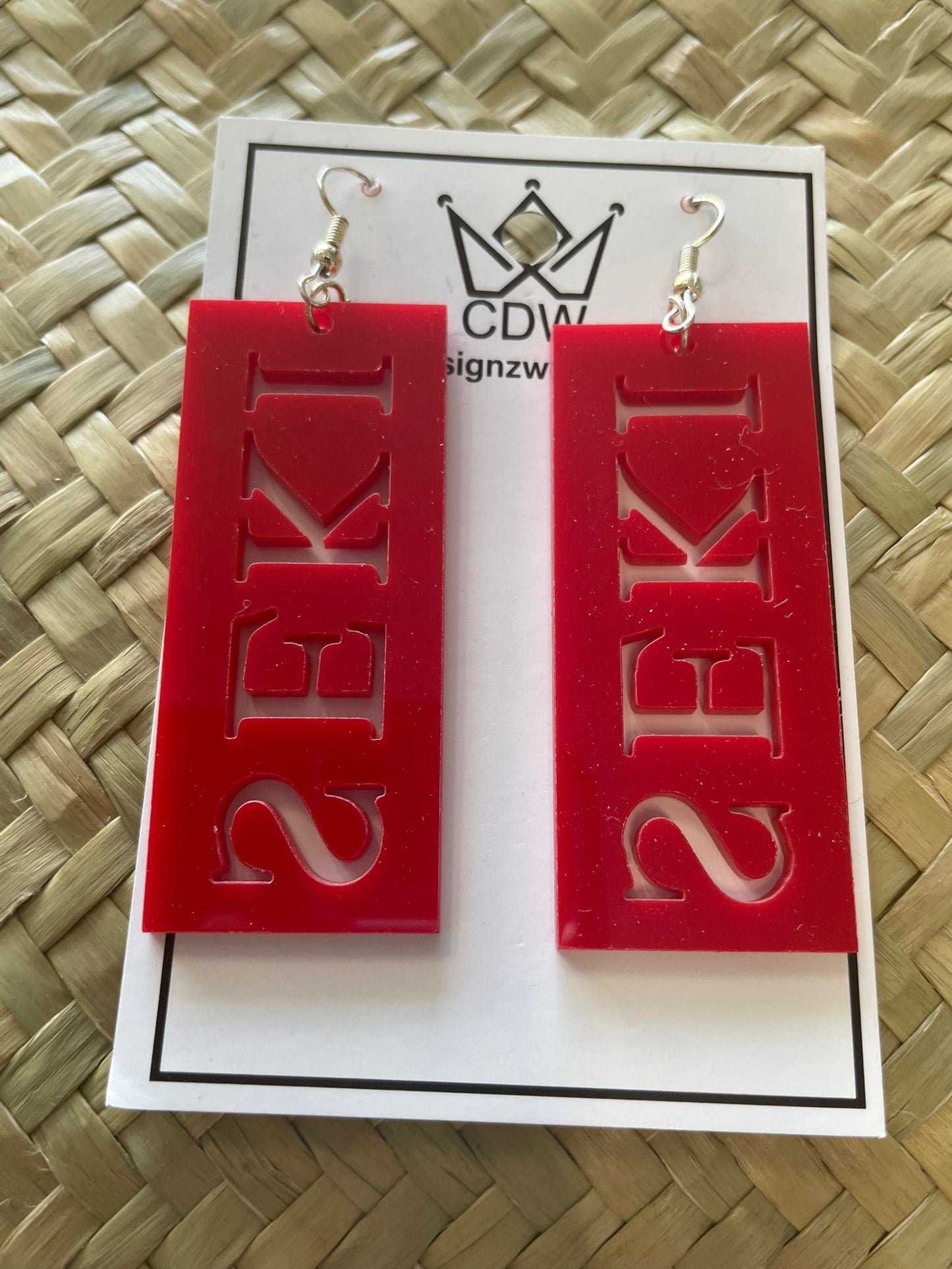 Rectangular Samaoan Seki Earrings