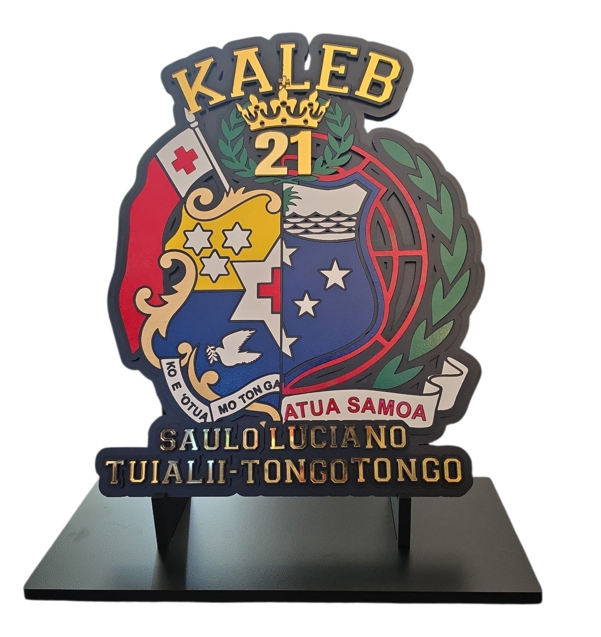 21st key plaque tongan sila samoan shield