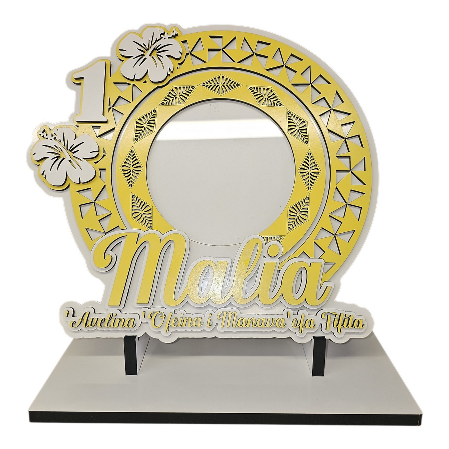 Wood Tongan 1st Birthday Plaque